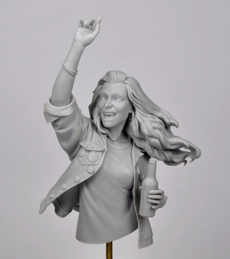 1/10 The Joyful Girl, Resin Model Bust Kit, Historical Theme, Unassembled and Unpainted
