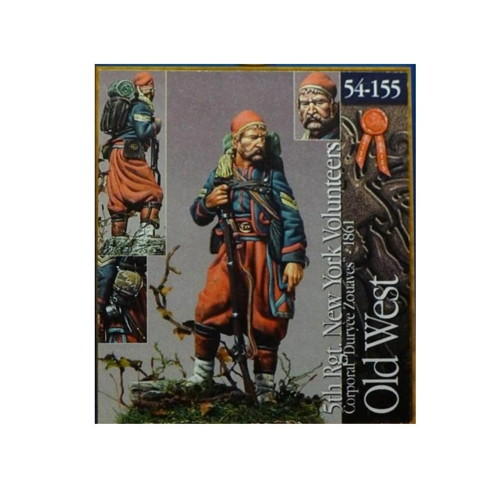 54mm American Civil War Union Officer 5th New York Volunteers, Resin Model Figure Kit, Unassembled and Unpainted