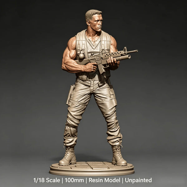 1/18 Modern Tactical Operator Bare-Chested, Resin Model Figure Kit, Unassembled and Unpainted