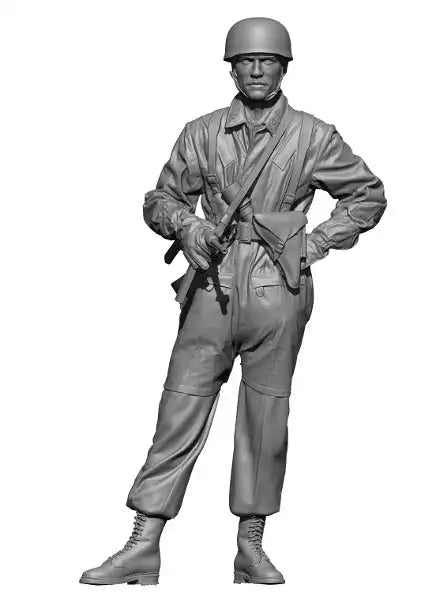 1/16 WWII German Infantryman Diving with Rifle, Resin Model Figure Kit, Unassembled and Unpainted