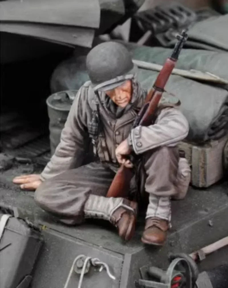 1/35 WWII US Army Infantryman, Resin Model Figure Kit, Unassembled and Unpainted