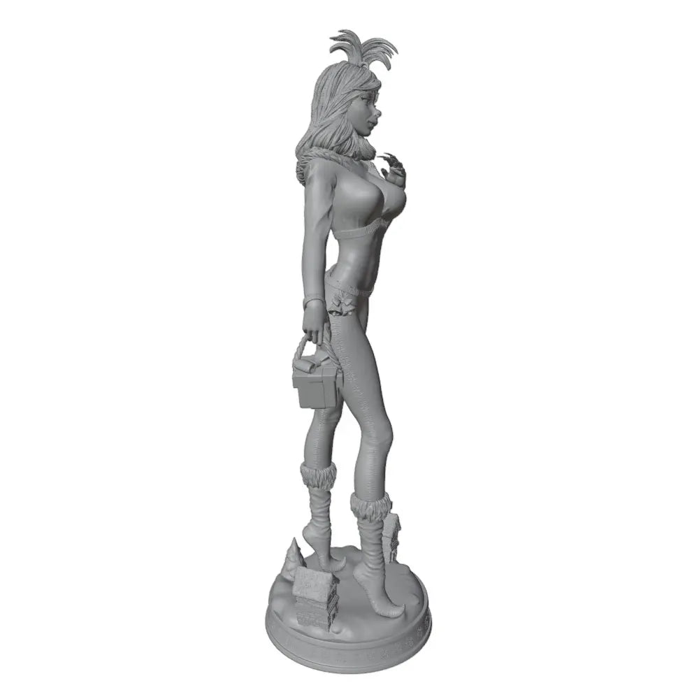 75mm Fantasy Female Pin-up, Resin Model Figure Kit, Unassembled and Unpainted