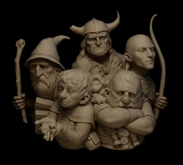 1/12 Norse Warriors, 9 Figures, Resin Model Bust Kit, Fantasy Theme, Unassembled and Unpainted