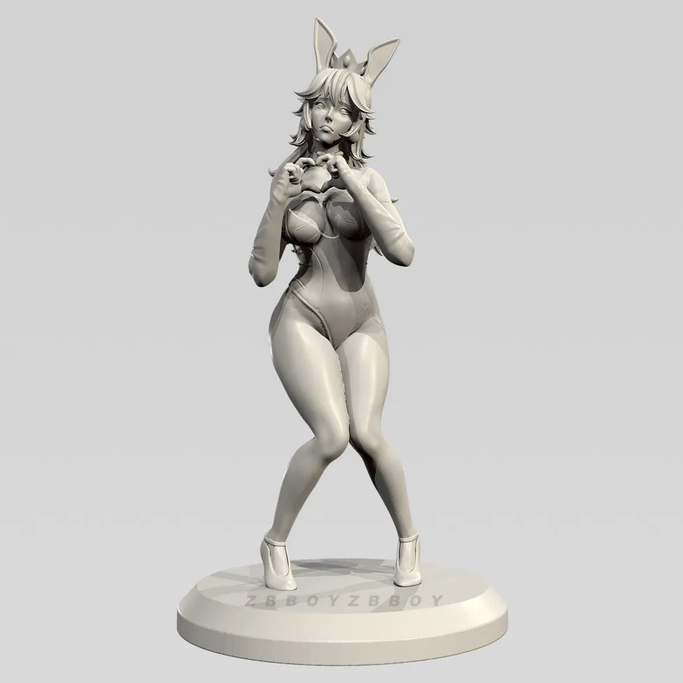 75mm Cat-Girl Neko Character, Resin Model Figure Kit, Anime Theme, Unassembled and Unpainted