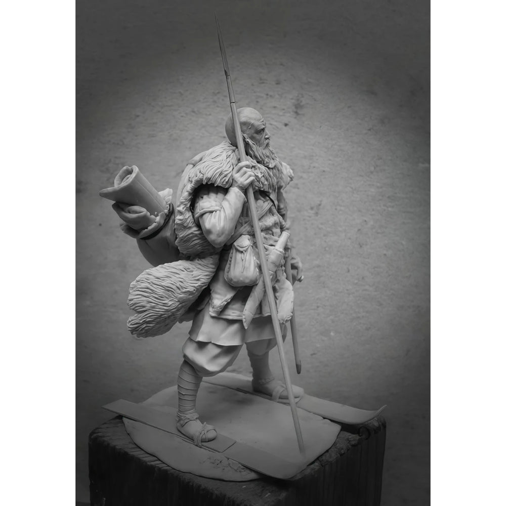 75mm Napoleonic Scandinavian Skier, Resin Model Figure Kit, Unassembled and Unpainted