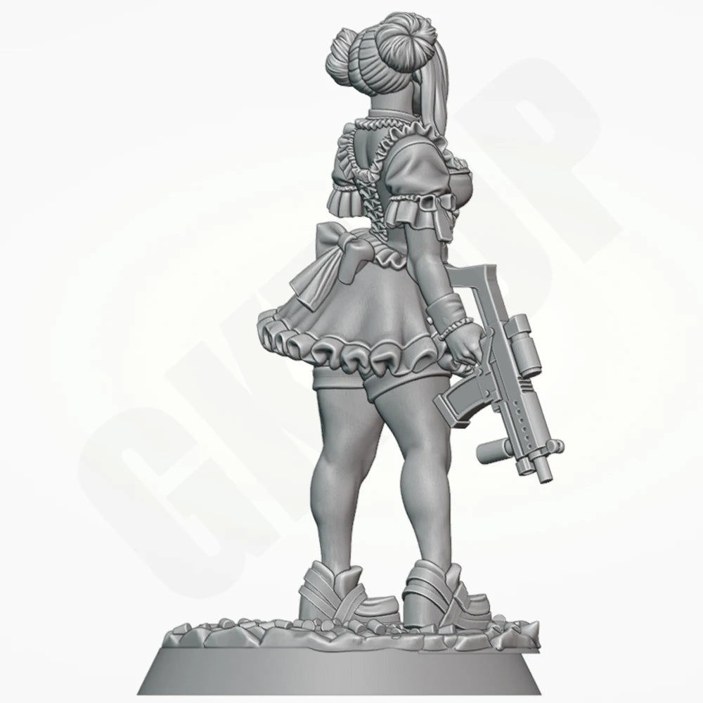 1/24 Maid Soldier, Resin Model Figure Kit, Unassembled and Unpainted