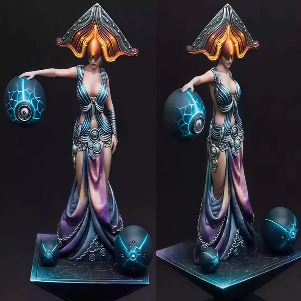 1/24 Sorceress Time Controller, Resin Model Figure Kit, Fantasy Theme, Unassembled and Unpainted