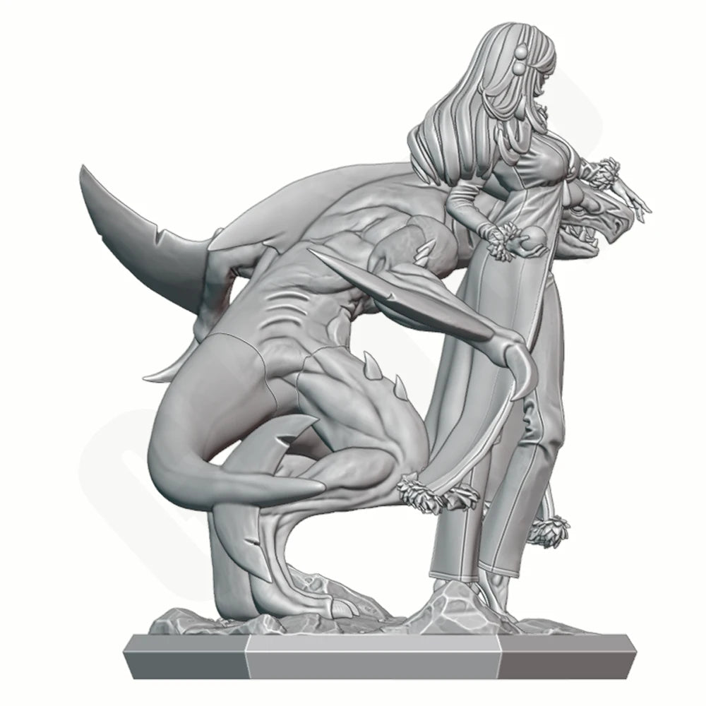 1/24 Female Beast Warrior, Resin Model Figure Kit, Fantasy Theme, Unassembled and Unpainted