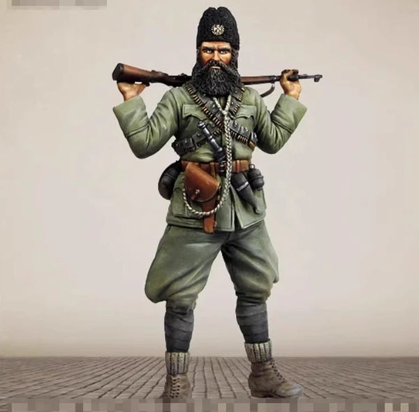 1/16 WWII Yugoslavian Soldier, Resin Model Figure Kit, Unassembled and Unpainted