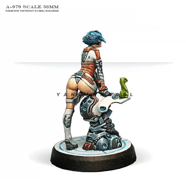 38mm Female Soldier, Resin Model Figure Kit, Sci-Fi Theme, Unassembled and Unpainted
