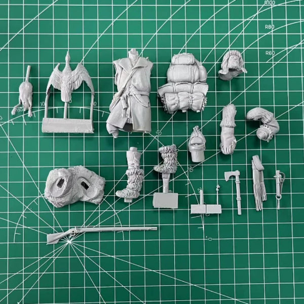 1/24 Mountain Man, Resin Model Figure Kit, Historical Theme, Unassembled and Unpainted