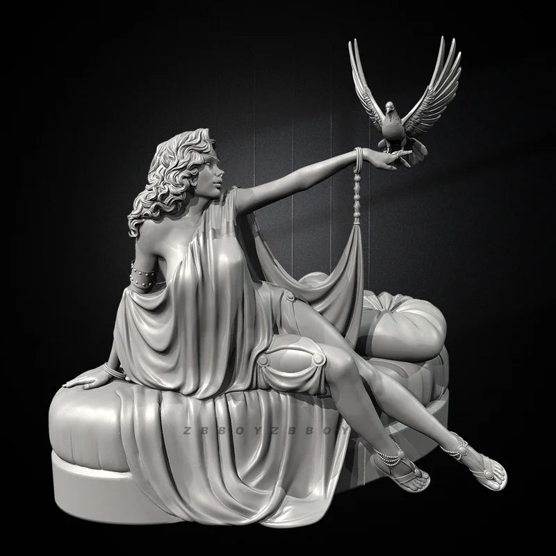 75mm Fallen Bird Girl, Resin Model Figure Kit, Unassembled and Unpainted