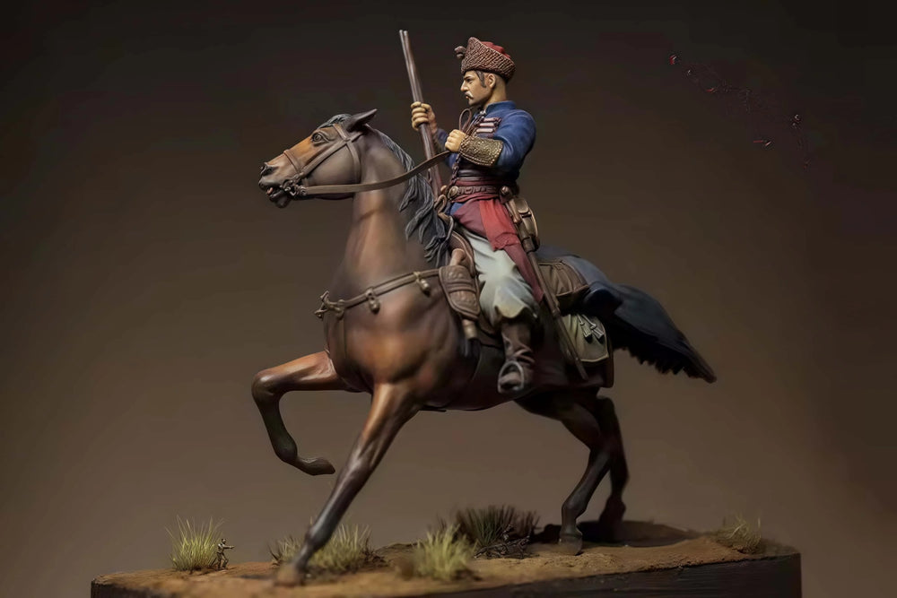 1/24 Napoleonic Fantasy Knight Cavalry, 3 Figures, Resin Model Figure Kit, Unassembled and Unpainted