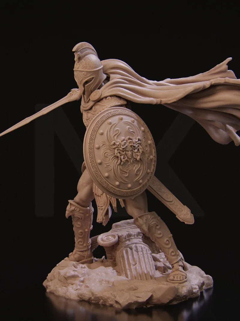 1/24 Warrior with Medusa Shield, Resin Model Figure Kit, Fantasy Theme, Unassembled and Unpainted