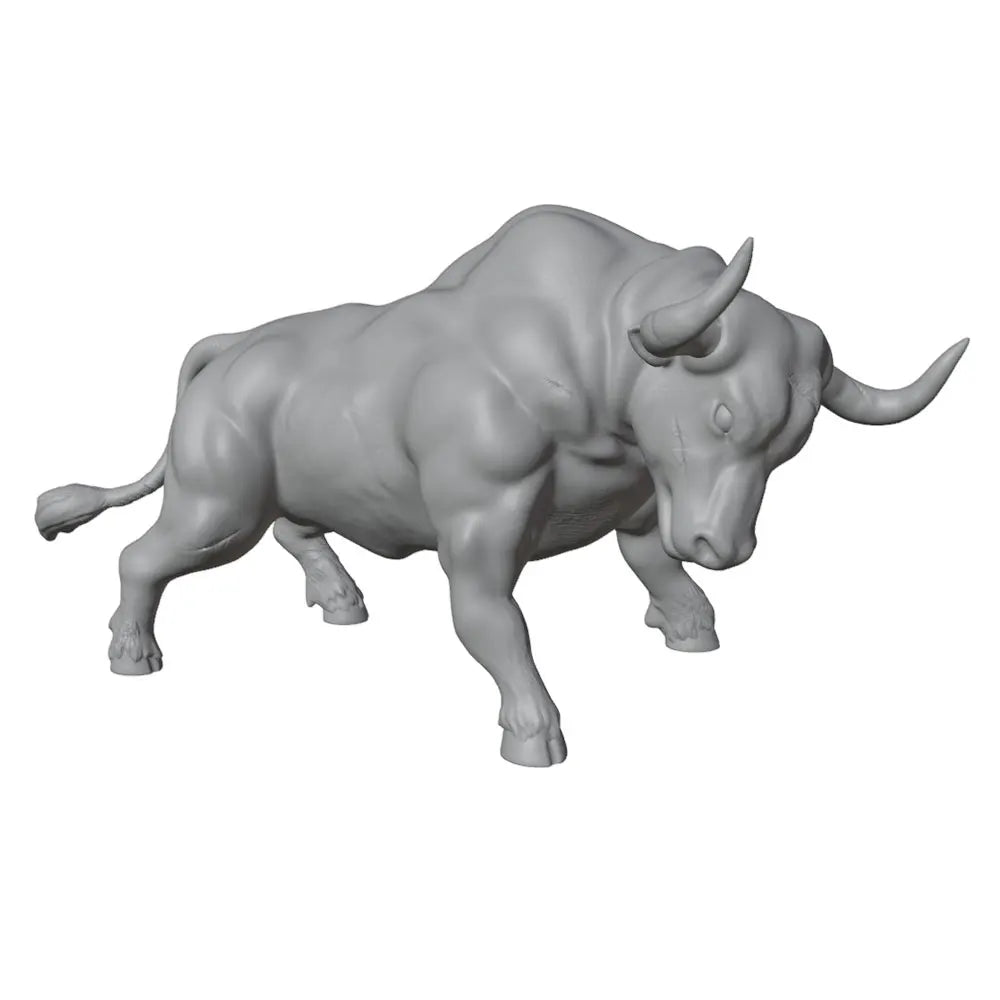 Charging Bull, Resin Model Creature Kit, Wildlife Theme, Unassembled and Unpainted