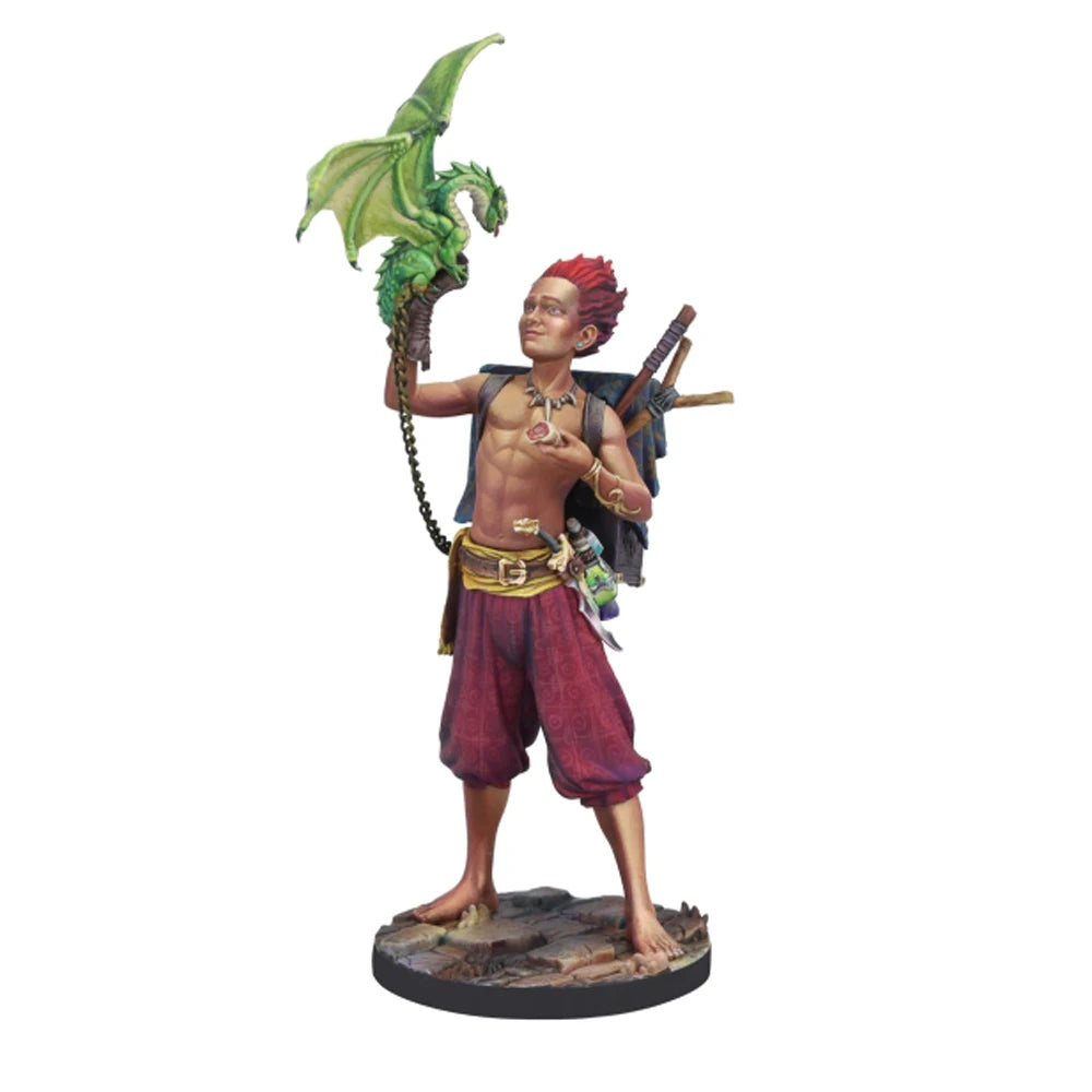 75mm Dragon Trainer, Resin Model Figure Kit, Fantasy Theme, Unassembled and Unpainted
