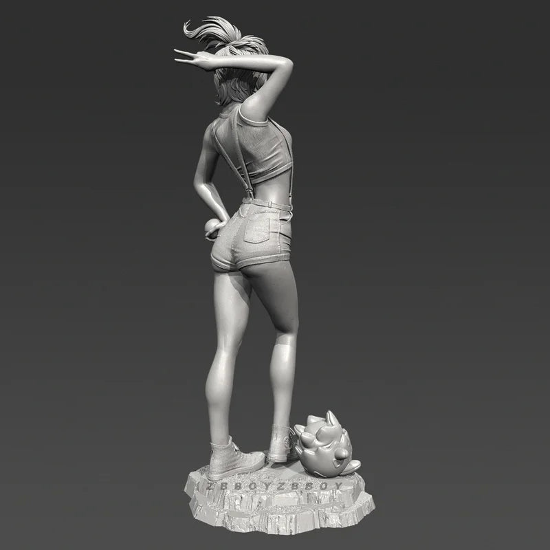 75mm Casual Modern Girl, Resin Model Figure Kit, Unassembled and Unpainted