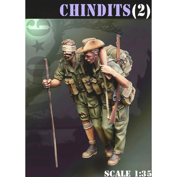 1/35 WWII Chindit Forces, 2 Figures, Resin Model Figure Kit, Unassembled and Unpainted