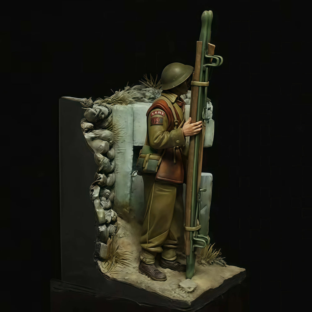 1/35 WWI Australian Soldier with Slouch Hat, Resin Model Figure Kit, Unassembled and Unpainted
