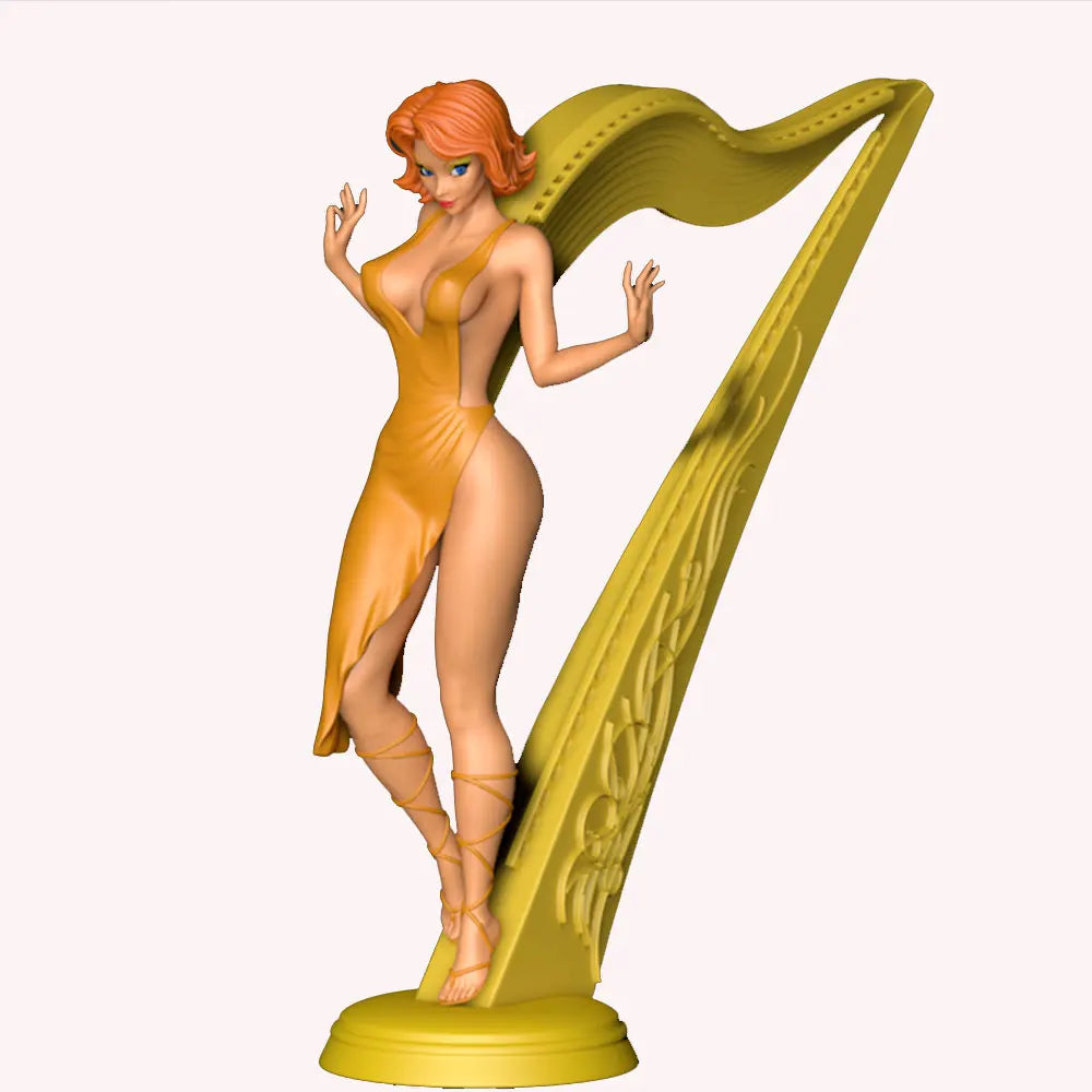 75mm Pinup Female, 5 Figures, Resin Model Figure Kit, Unassembled and Unpainted