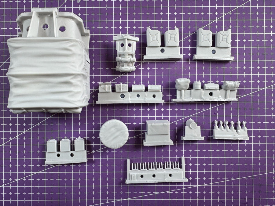 WWII French Light Utility Truck with Canvas Cover 1/35 Resin Vehicle Kit - resin model view 2