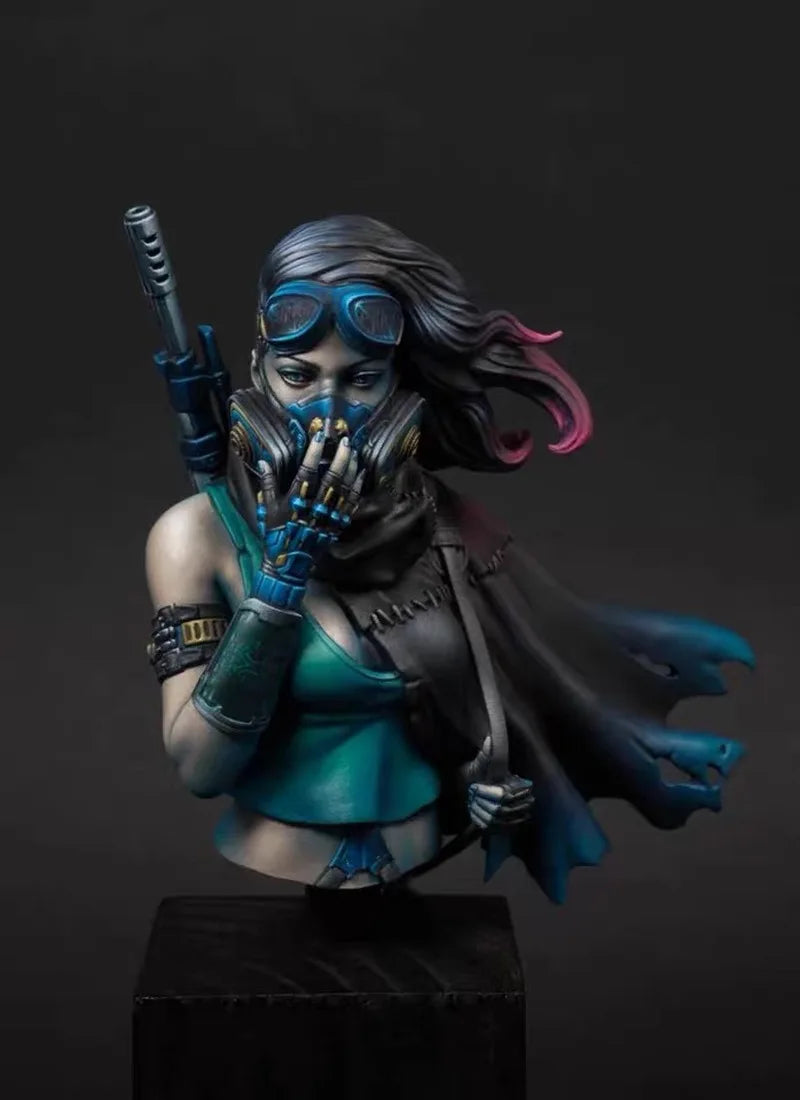 1/10 Desert Fox Female Warrior, Resin Model Bust Kit, Fantasy Theme, Unassembled and Unpainted