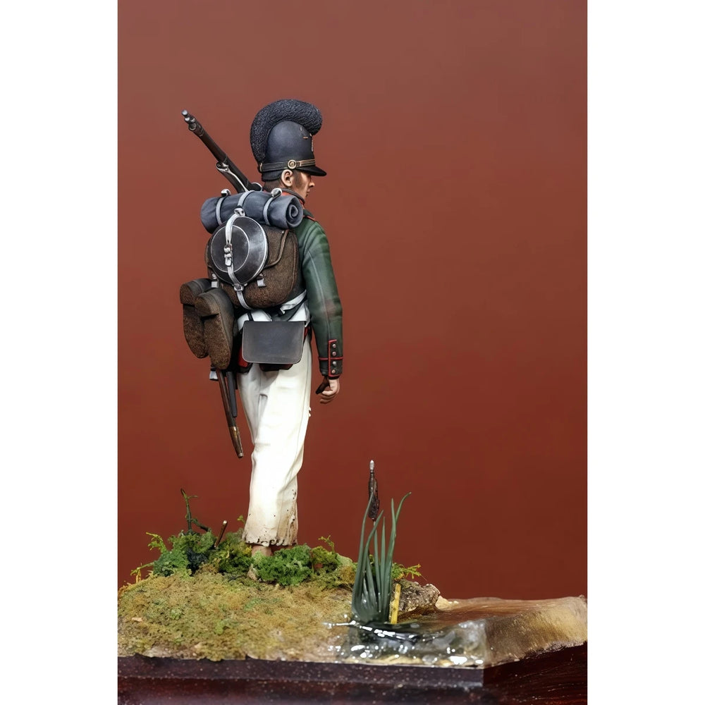 54mm Napoleonic Bavarian Infantry Soldier, Resin Model Figure Kit, Unassembled and Unpainted