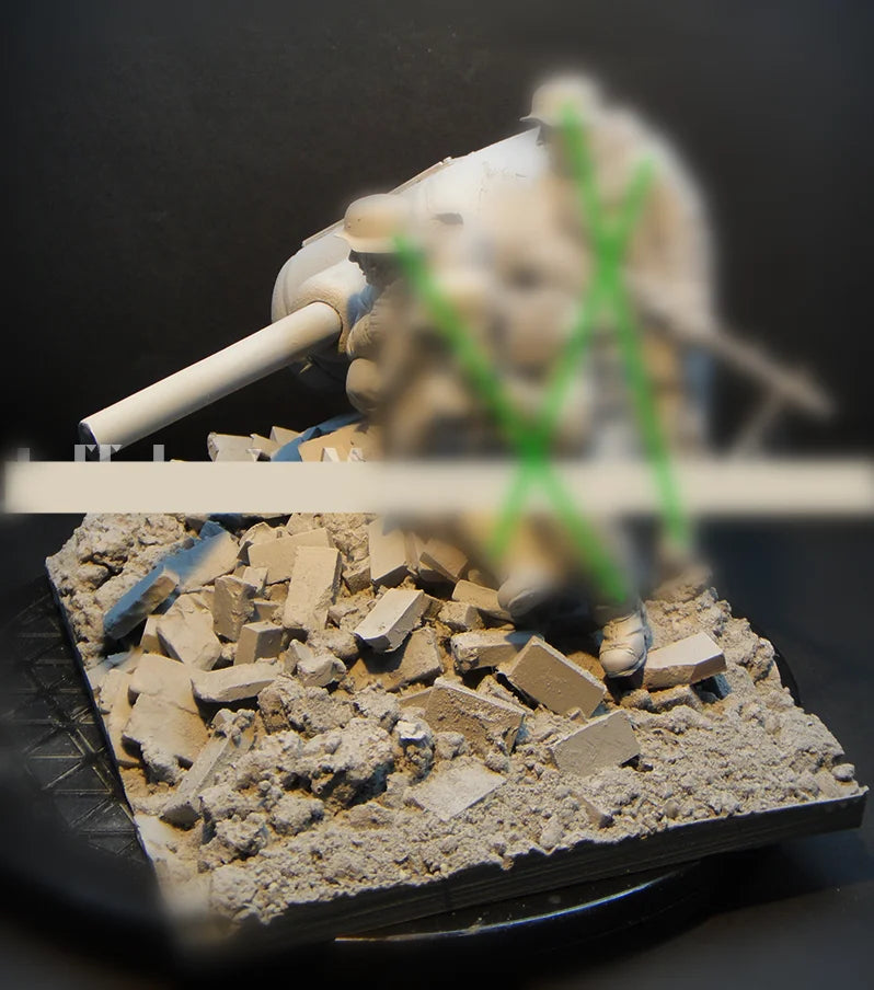 1/16 Classical Landscape Base, Resin Model Diorama Kit, Fantasy Theme, Unassembled and Unpainted