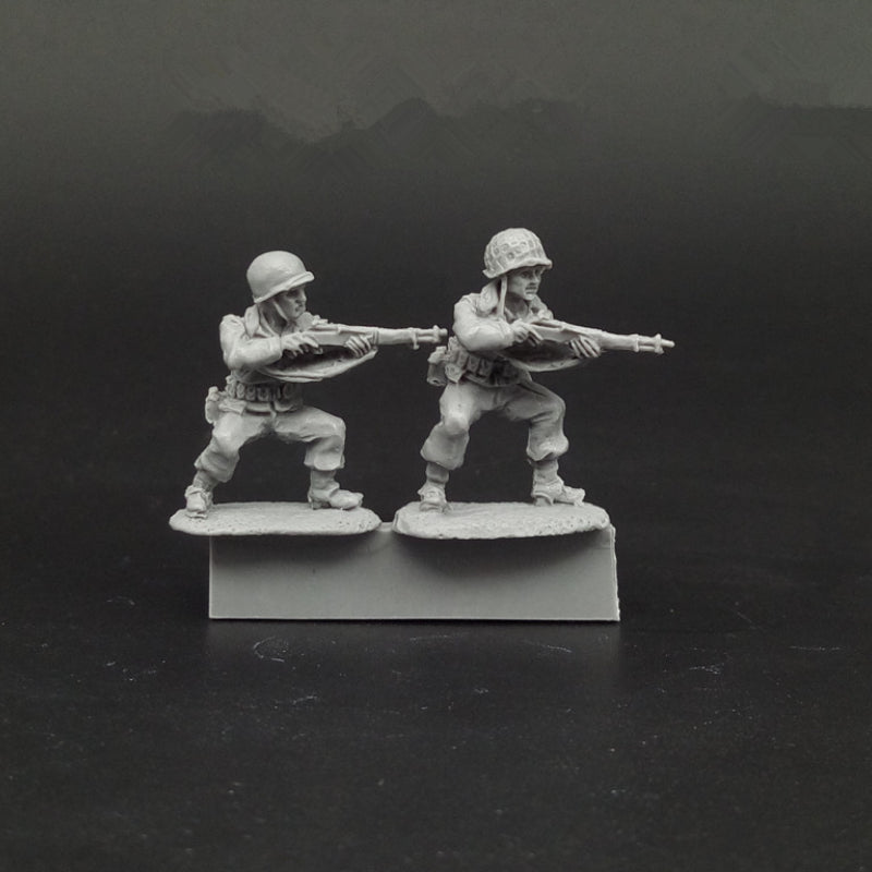 1/72 WWII Allied US Infantry Combat Squad, 12 Figures, Resin Model Figure Kit, Unassembled and Unpainted