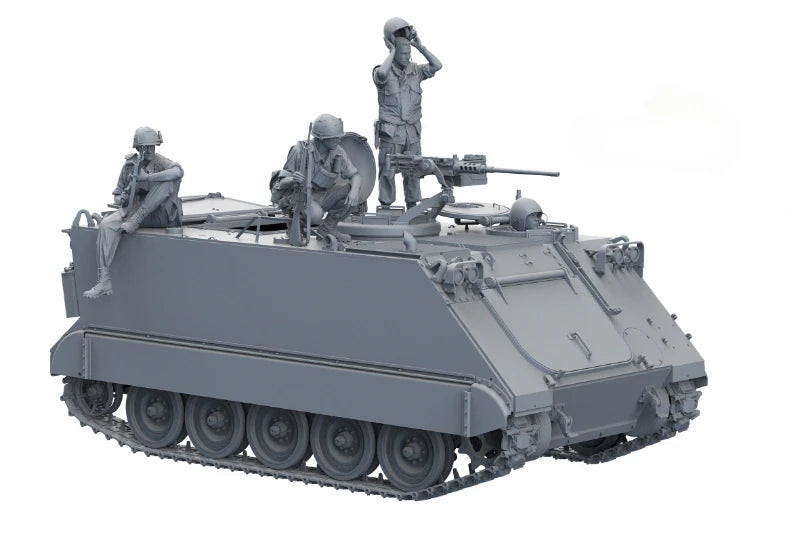 1/16 Modern Armored Personnel Carrier & Crew, 12 Figures, Resin Model Vehicle Kit, Unassembled and Unpainted