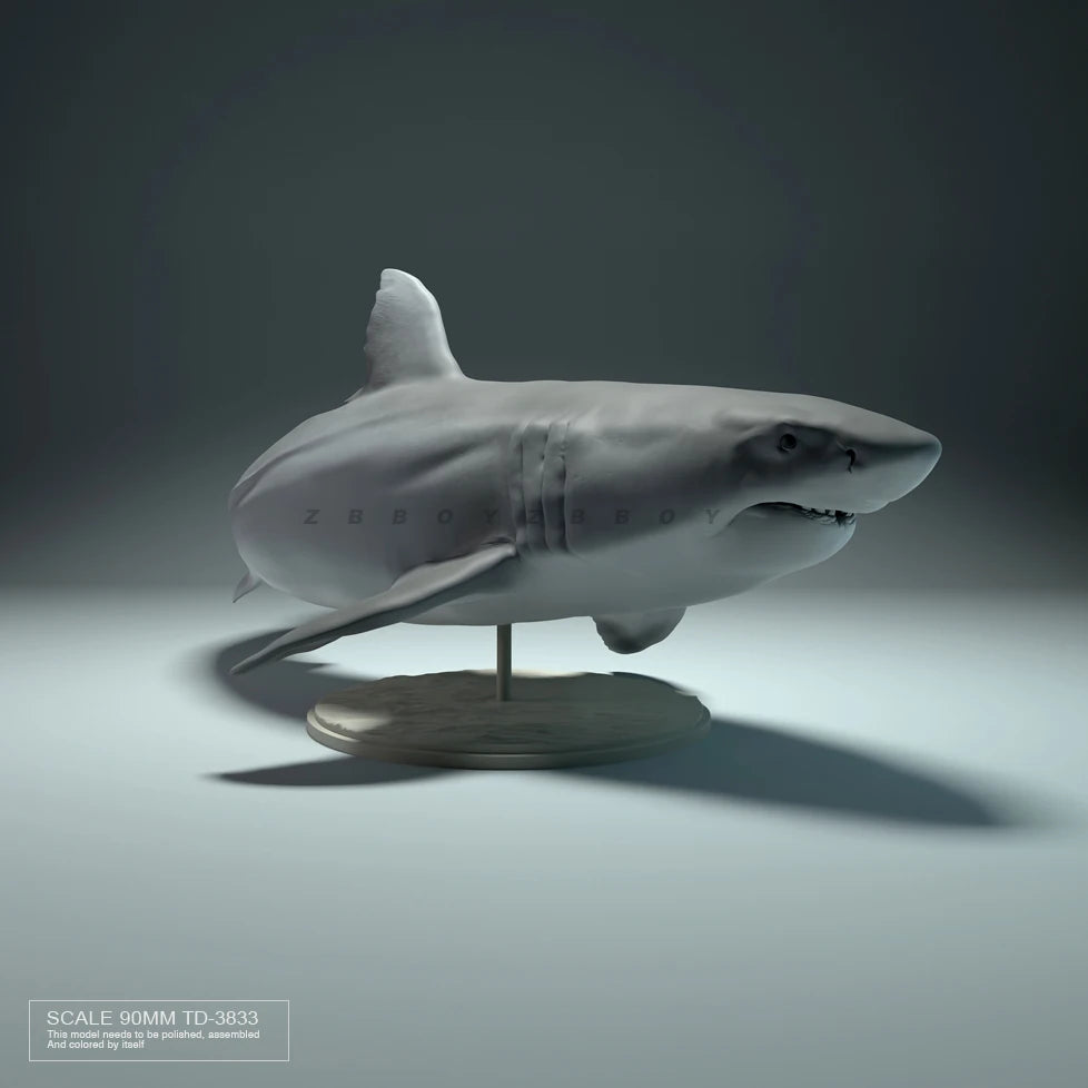 90mm Marine Animals, 3 Figures, Resin Model Creature Kit, Wildlife Theme, Unassembled and Unpainted
