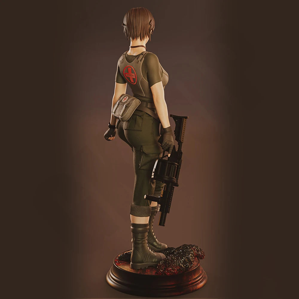 1/24 Modern Female Tactical Commando with Rifle, Resin Model Figure Kit, Unassembled and Unpainted