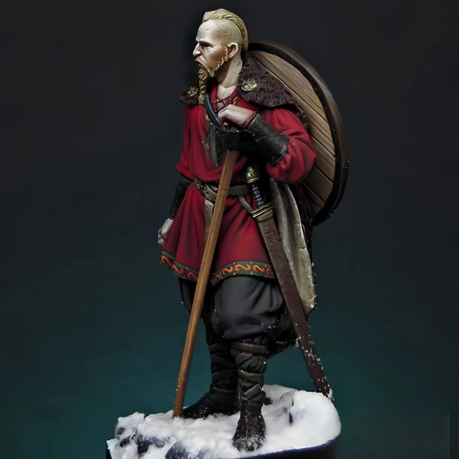 Medieval Norse Warrior Bearded Chieftain 1/24 Resin Bust Kit - resin model view 3
