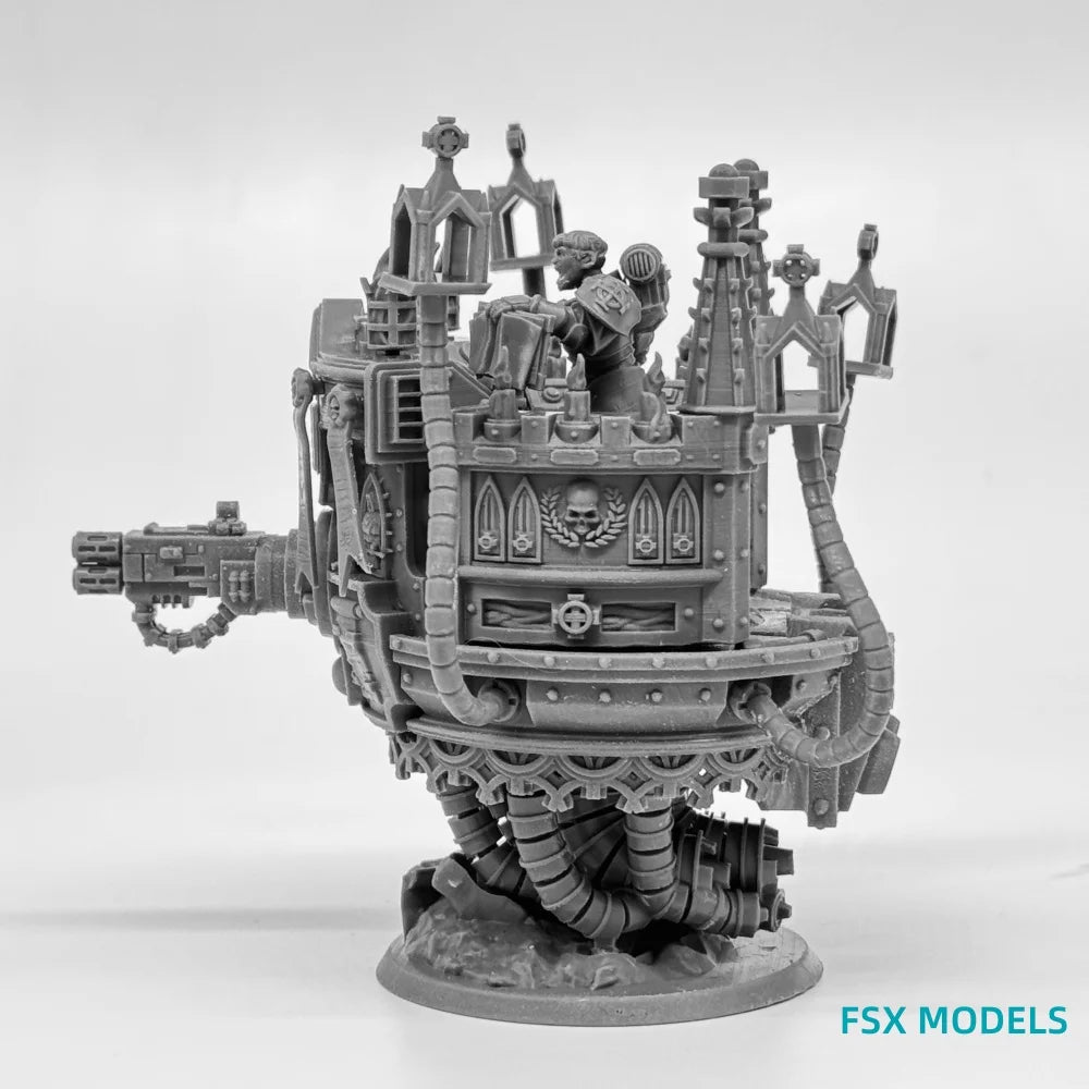 Gothic Fantasy Clergy Pulpit, 8 Figures, Resin Model Terrain Kit, Fantasy Theme, Unassembled and Unpainted