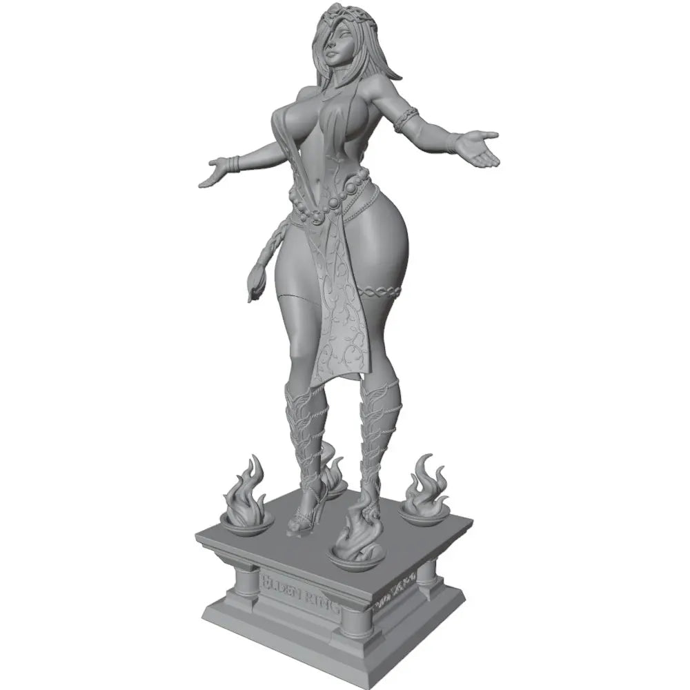 1/24 Pin-Up with Mythological Base, Resin Model Figure Kit, Unassembled and Unpainted