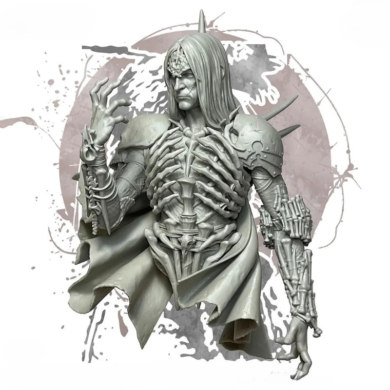 1/12 Dark Fantasy Death Skeleton Warrior, Resin Model Bust Kit, Fantasy Theme, Unassembled and Unpainted