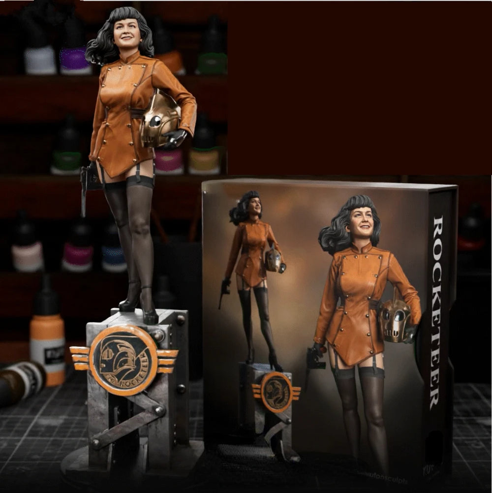 1/24 Steampunk Rocketeer, Resin Model Figure Kit, Unassembled and Unpainted