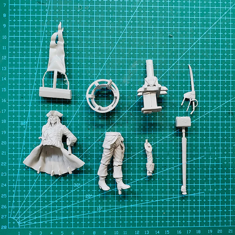 75mm Napoleonic 18th Century Officer, Resin Model Figure Kit, Unassembled and Unpainted