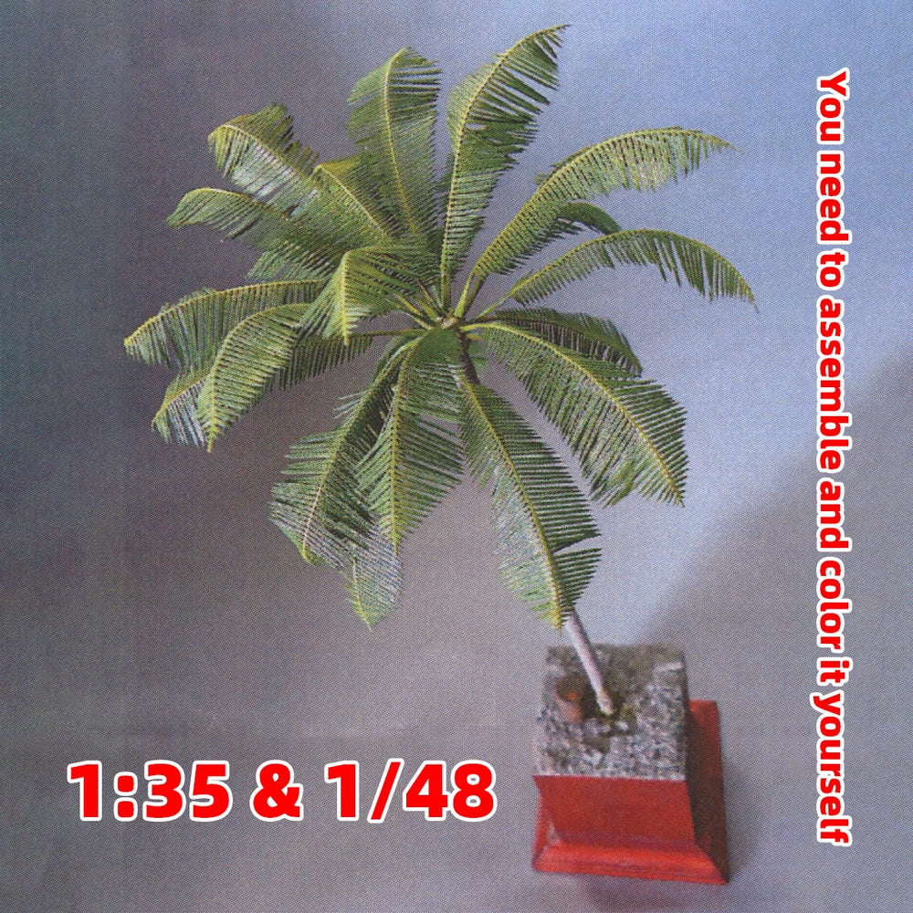 1/35 Coconut Palm Tree, Resin Model Accessory Kit, Wildlife Theme, Unpainted