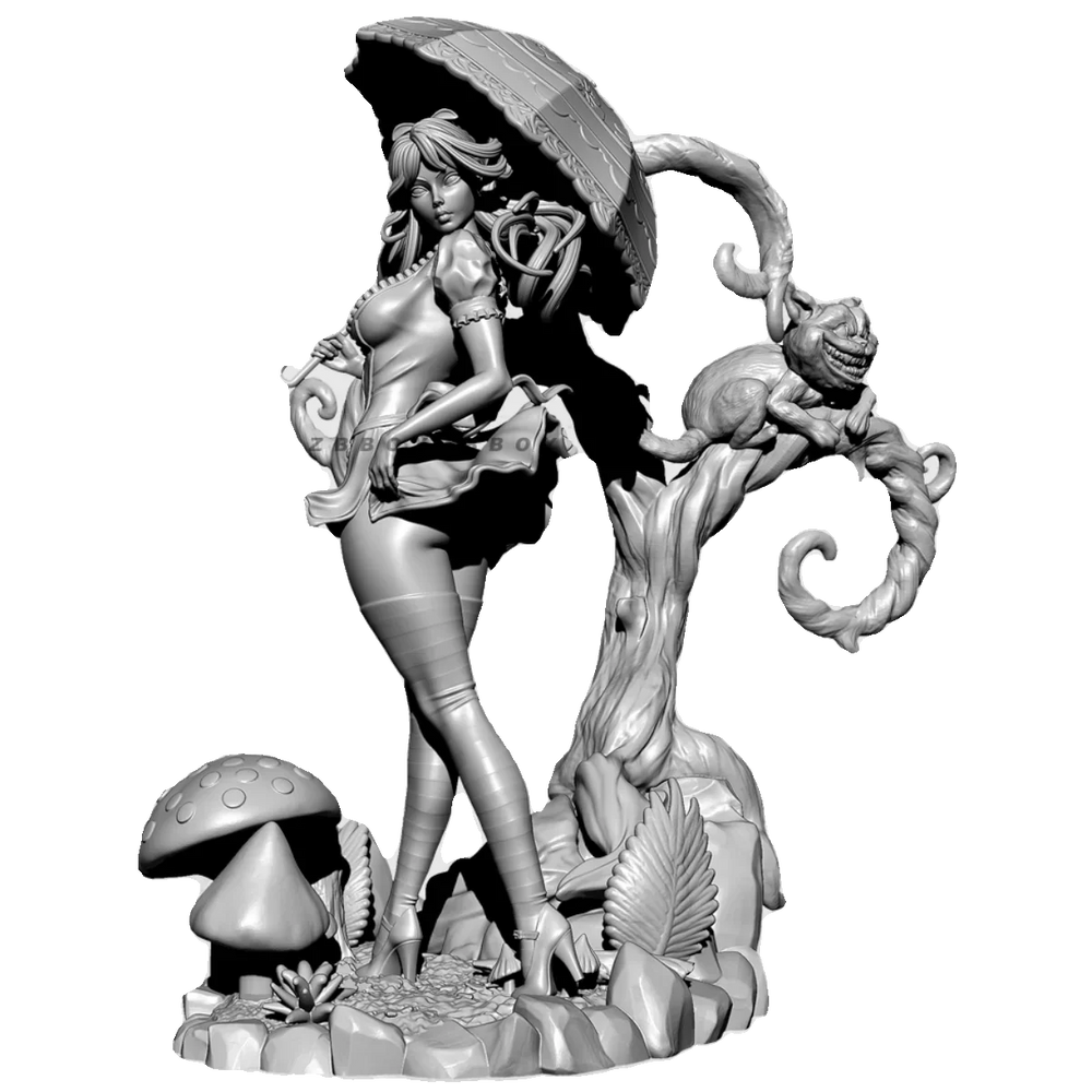 75mm Fantasy Pin-Up Sorceress, Resin Model Figure Kit, Unassembled and Unpainted