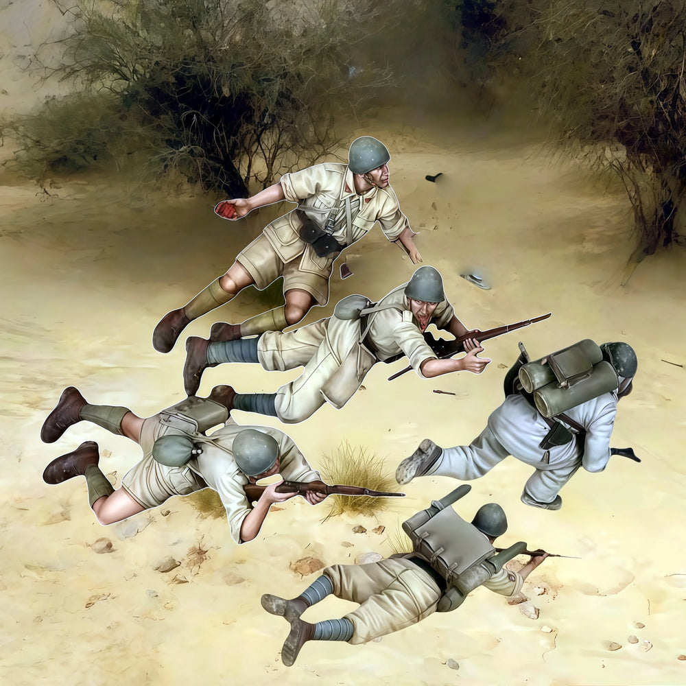 1/35 Modern Infantry Squad, 5 Figures, Resin Model Figure Kit, Unassembled and Unpainted
