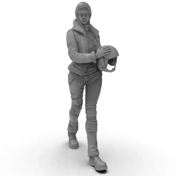 1/35 Modern Female Pilot Character, Resin Model Figure Kit, Unassembled and Unpainted