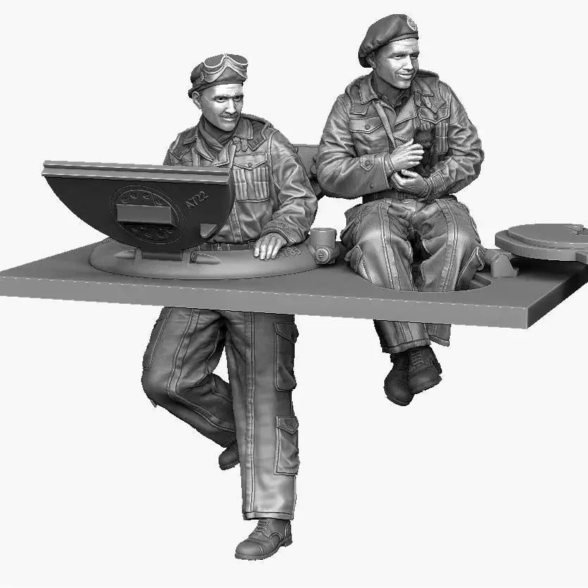 1/35 WWII European Soldiers, 6 Figures, Resin Model Figure Kit, Unassembled and Unpainted