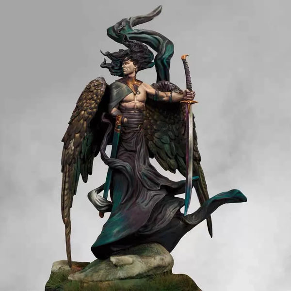 1/24 Demonic Horned Winged Sorceress, Resin Model Figure Kit, Fantasy Theme, Unassembled and Unpainted
