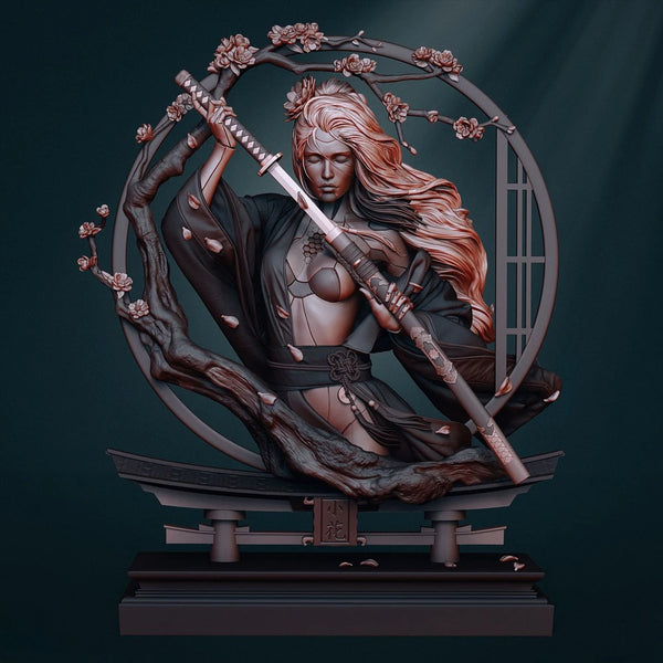 Female Fantasy Warrior, Resin Model Bust Kit, Fantasy Theme, Unassembled and Unpainted