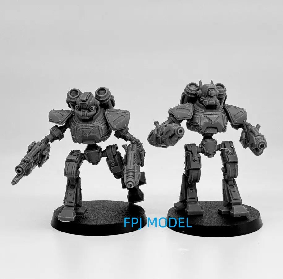 28mm Scavenger Mechanods, 12 Figures, Resin Model Figure Kit, Sci-Fi Theme, Unassembled and Unpainted