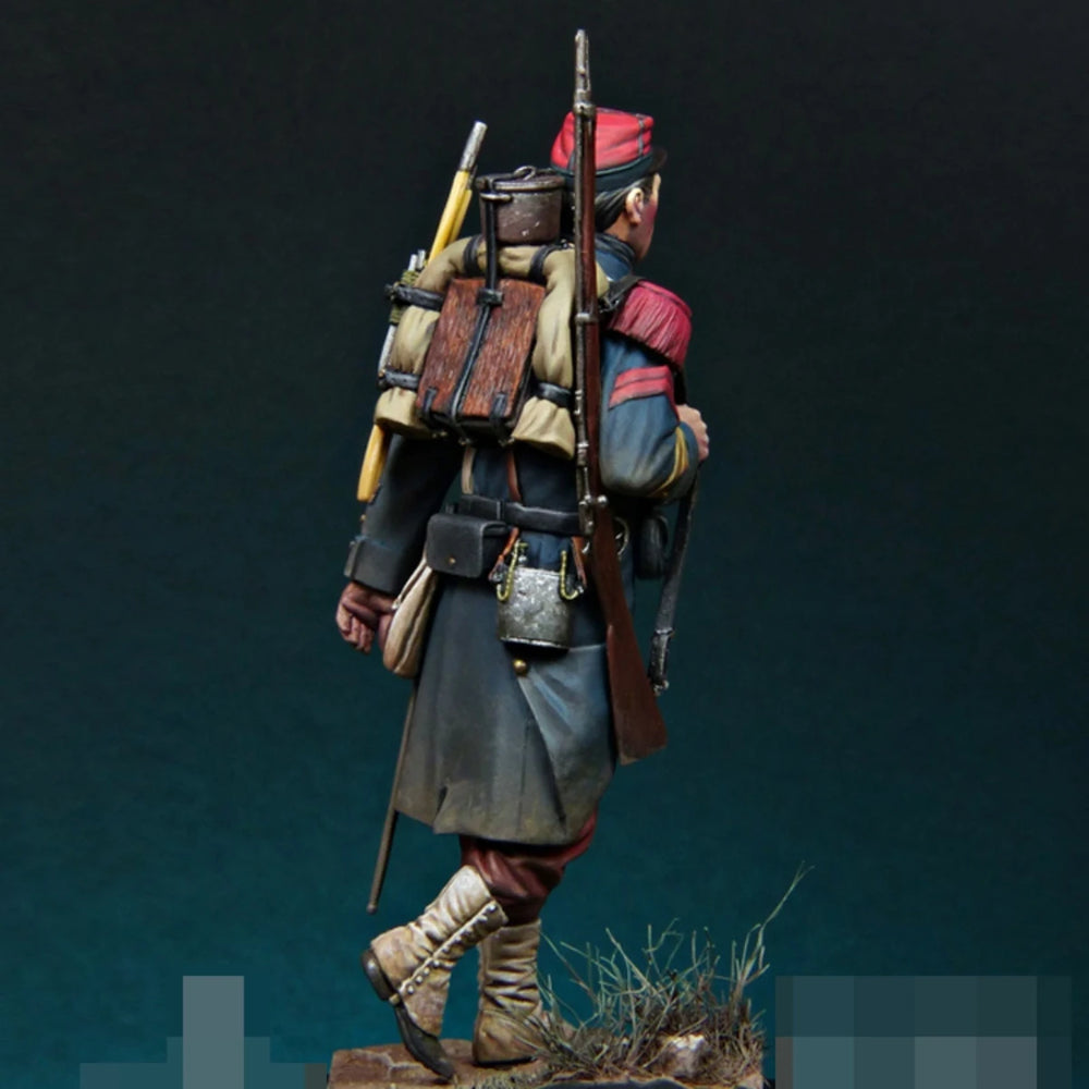 1/24 Napoleonic French Line Infantry with Bayonet, Resin Model Figure Kit, Unassembled and Unpainted