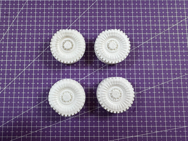1/35 WWII Vehicle Wheels, Resin Model Accessory Kit, Unpainted