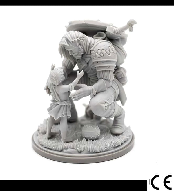 30mm Dead Kingdom Father & Son, 2 Figures, Resin Model Diorama Kit, Fantasy Theme, Unassembled and Unpainted