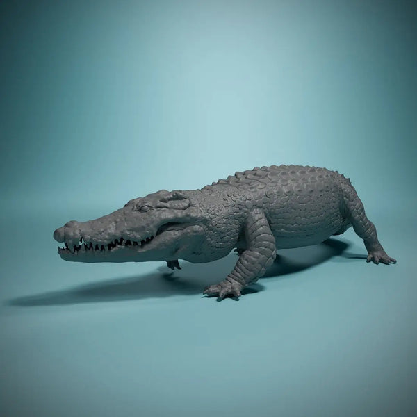 110mm Nile Crocodile, Resin Model Creature Kit, Wildlife Theme, Unassembled and Unpainted